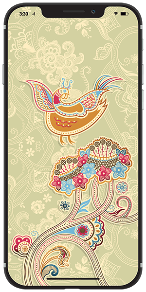 Custom design Tapestry Floral Chicken Digital Wallpaper for iphone background